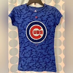 Chicago Cubs Women’s Burnout Shirt, Size M